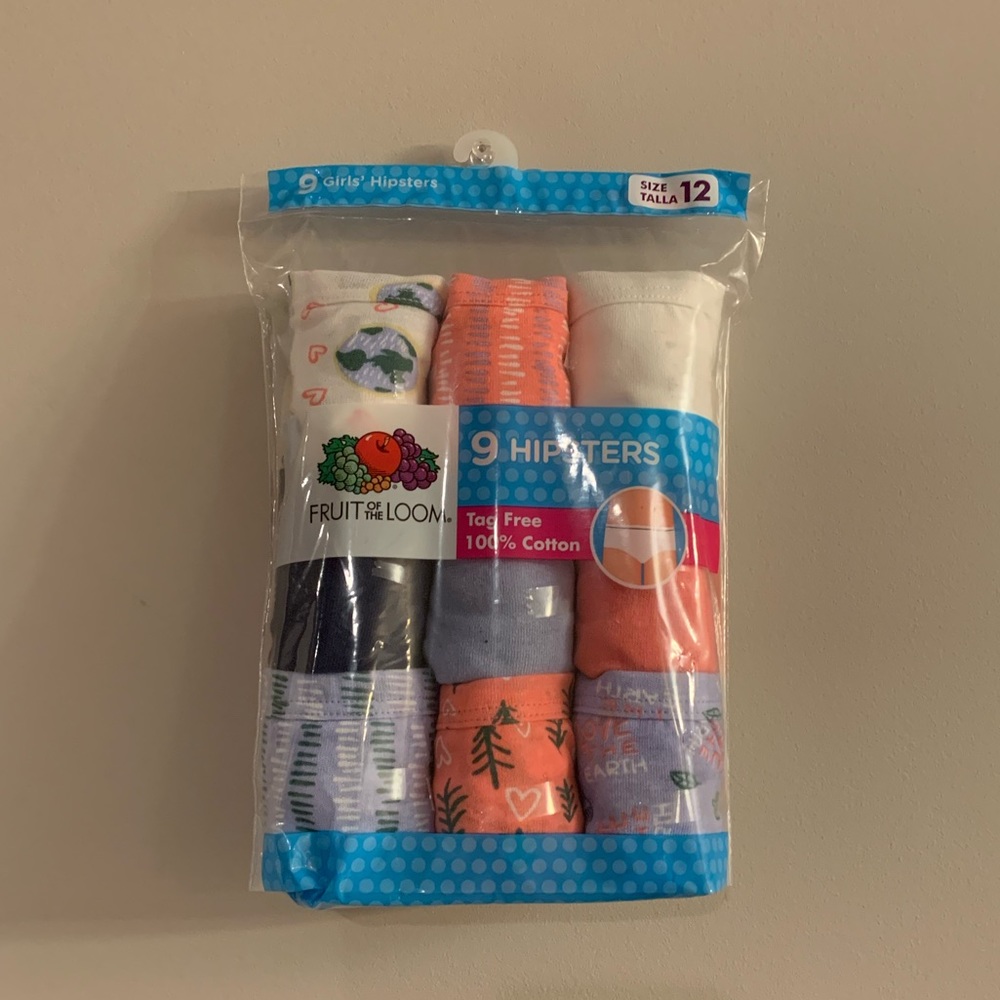 Girls’ 9 Pack Hipsters Underwear
